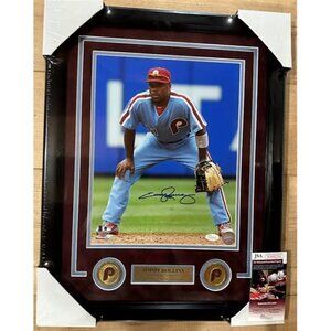 Jimmy Rollins signed autographed Philadelphia Phillies 11x14 framed JSA